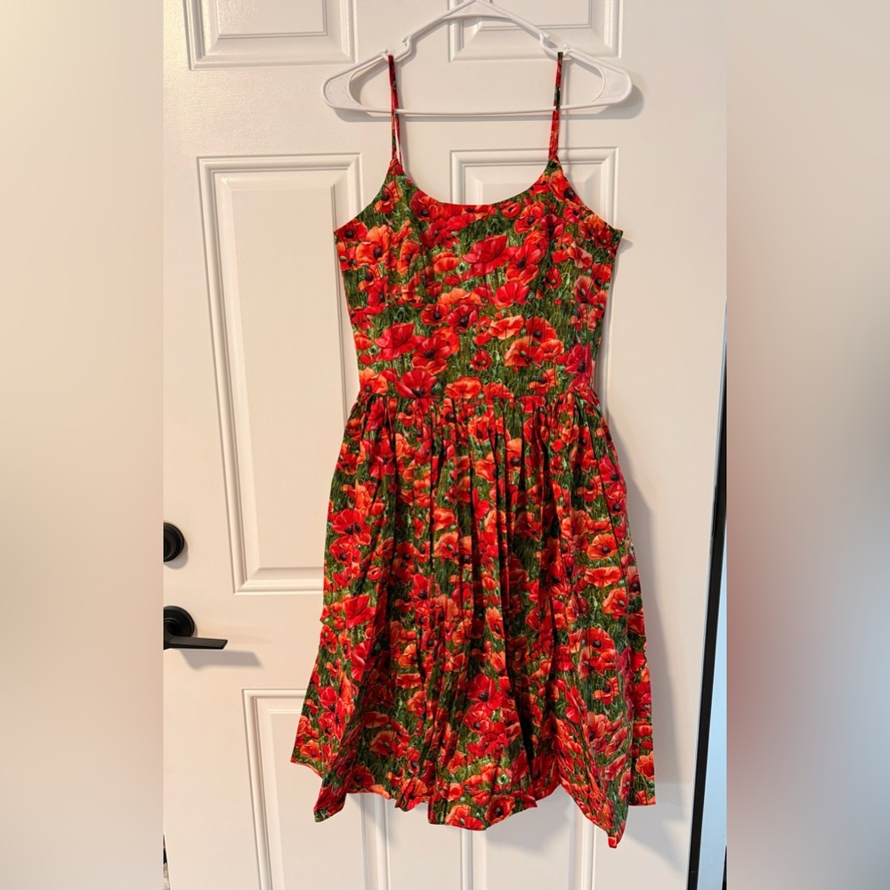 Bernie Dexter Red Poppy Chelsea Dress - Rare, New/Never Worn